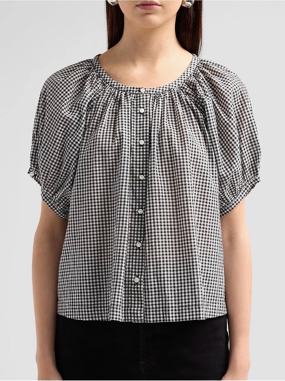 DÔEN Women’s June Too Noir Greta Gingham Size Medium